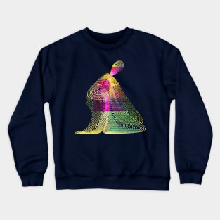 Madonna and Child Glitch Art Crewneck Sweatshirt